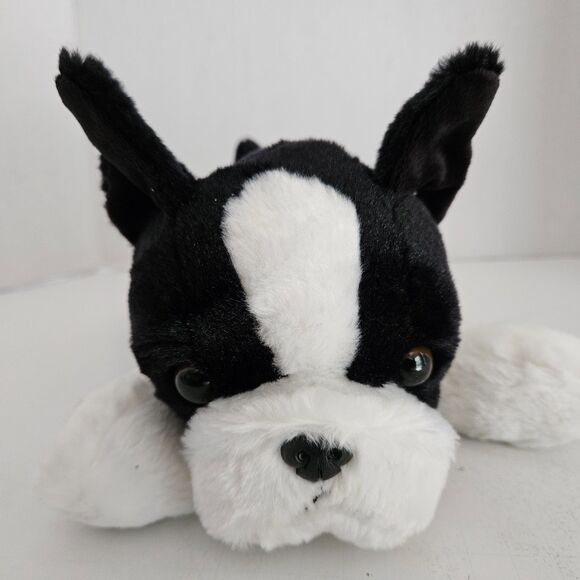 Aurora Buster the Boston Terrier Dog 12" Flopsie Plush Stuffed Animal Toy - Picture 2 of 11